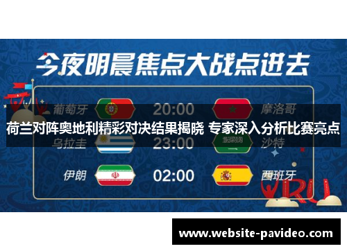 荷兰对阵奥地利精彩对决结果揭晓 专家深入分析比赛亮点 荷兰对阵奥地利精彩对决结果揭晓 专家深入分析比赛亮点
